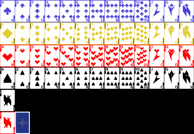 シンプルなトランプデザイン/Simple playing card design