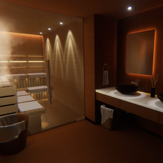 【販売ワールド】VirtualComfortPlace:Sauna【SDK2／SDK3】