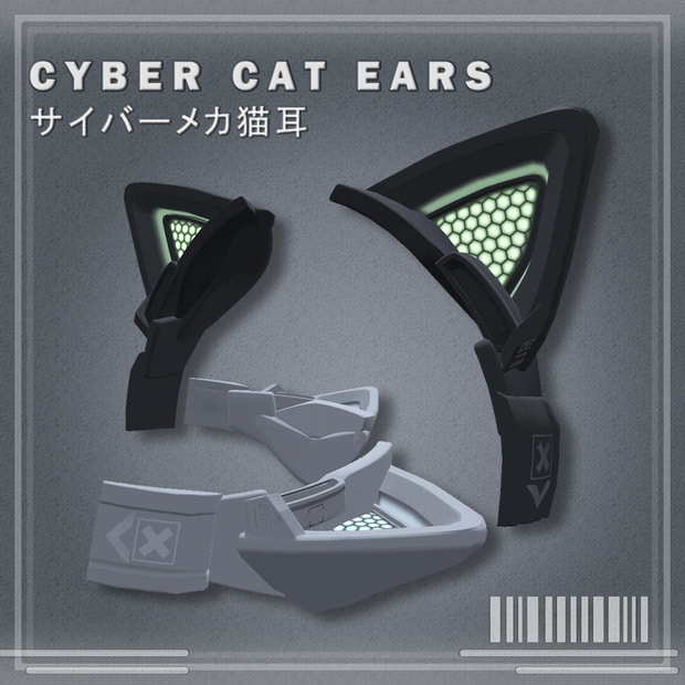 ✦ サイバーメカ猫耳 ✦Cyber Mecha Cat Ears Earpiece 2色