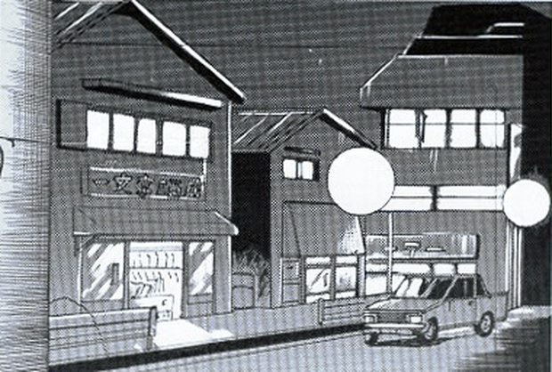 夜の町 漫画背景素材 モノクロ kaos BOOTH