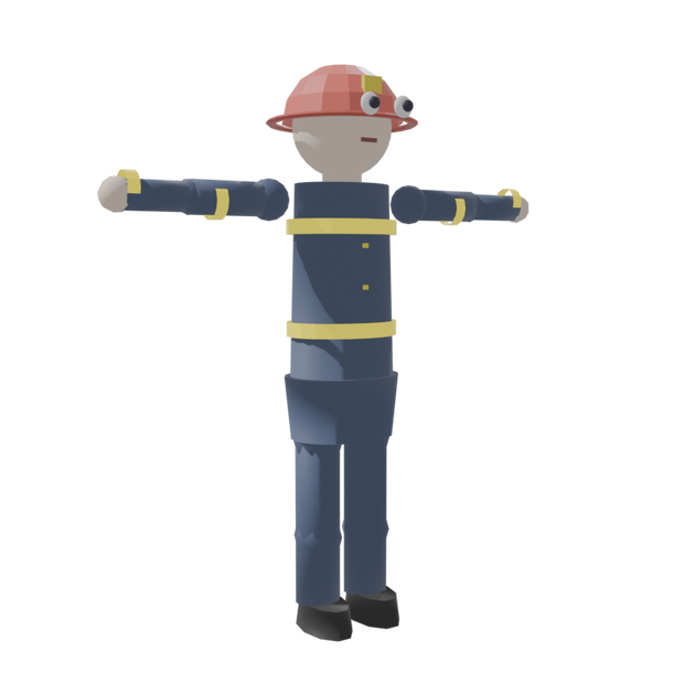 ローポリ 3Dモデル 職業別6体セット | Unity / Blender対応 | FBX / OBJ