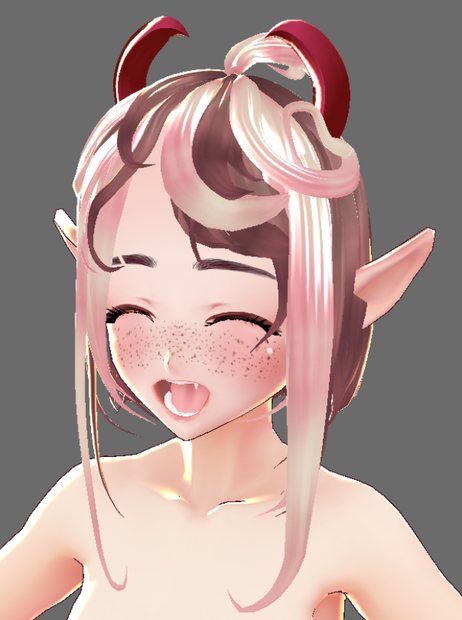 Vroid Hair preset + teeth + devil horns