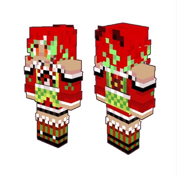 [Minecraft SKIN] female skin ; watermelon-girl / original
