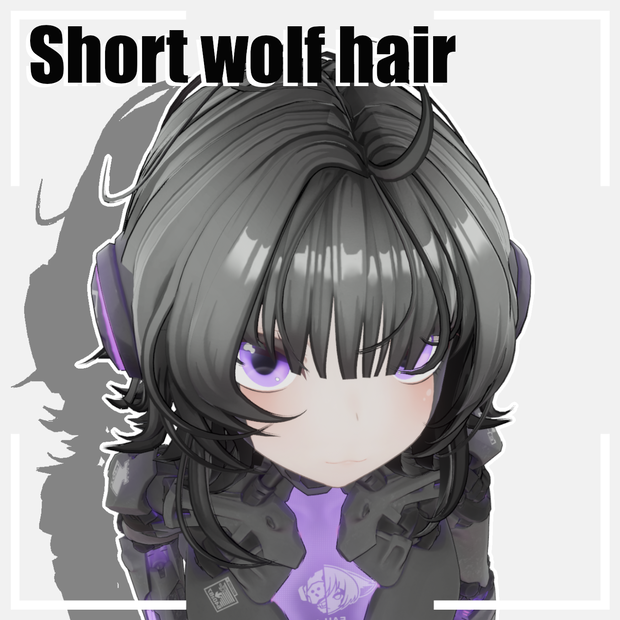 [12 avatar] [VRC Hair] Short wolf hair