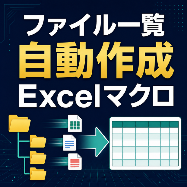フォルダ内のファイル一覧を自動作成するExcelマクロ｜拡張子・容量・更新日時を一括取得