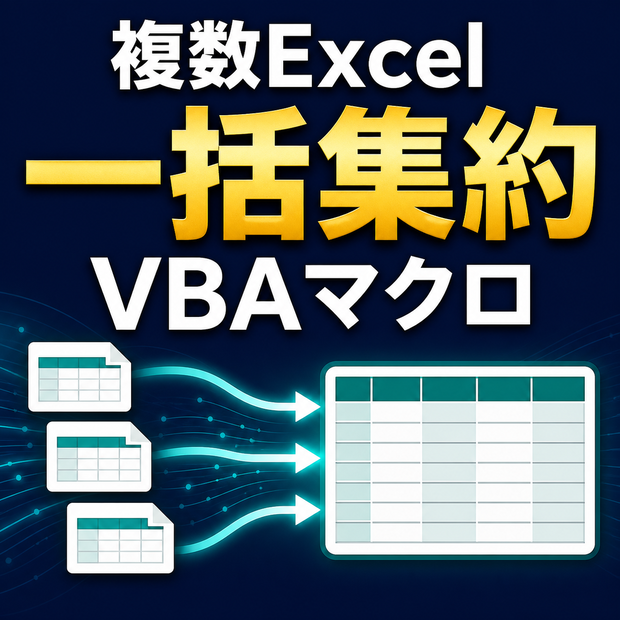 複数Excelファイルのデータを1シートへ一括集約するマクロ｜ヘッダー重複防止・ログ対応
