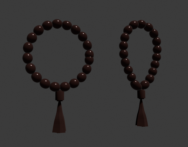 数珠（Blenderファイル）