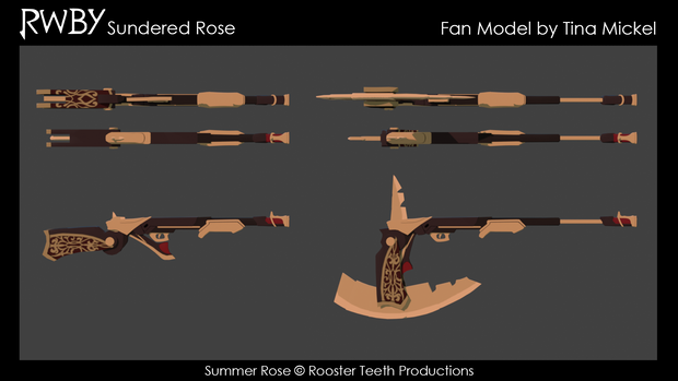 Sundered Rose Rigged Model