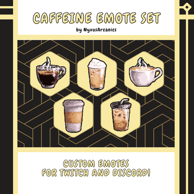 { Pixel Coffee Twitch Emotes | ピクセル コーヒー エモート }