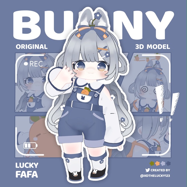 【BUNNY】VRChat向オリジナル3Ｄモデル#lucky3D - LUCKY FAFA