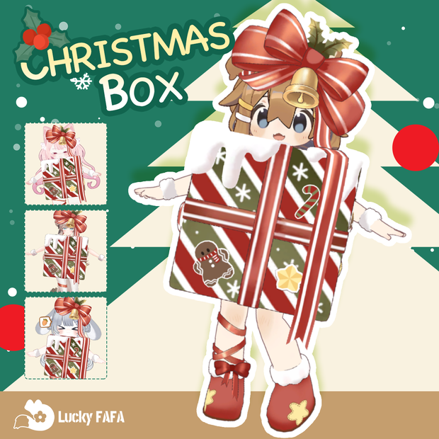 新しいウィンドウへお進みください【Christmas Box衣装v1.0】✦4キャラ対応✦