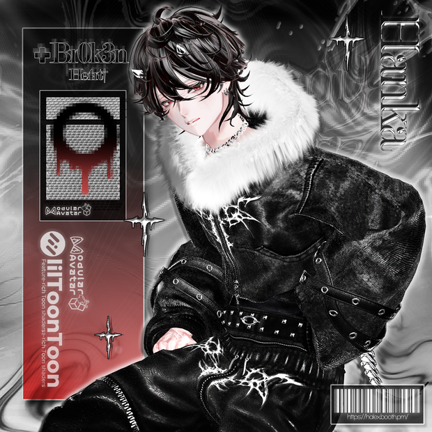 【SALE】 ✚Br0k3n_🖤He4rt//† Noir「15アバター対応」