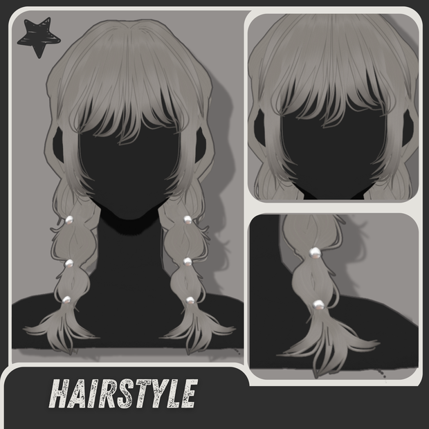| 𝐕𝐑𝐎𝐈𝐃 | Braided Hair with pearls #1