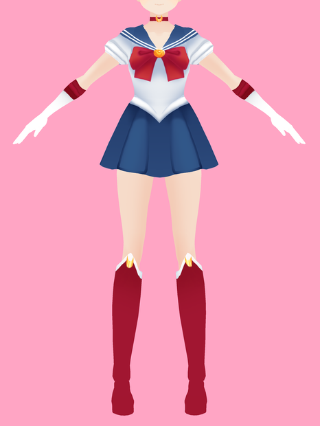 [VRoid Texture] Sailor Moon "Usagi Tsukino" Costume + Face