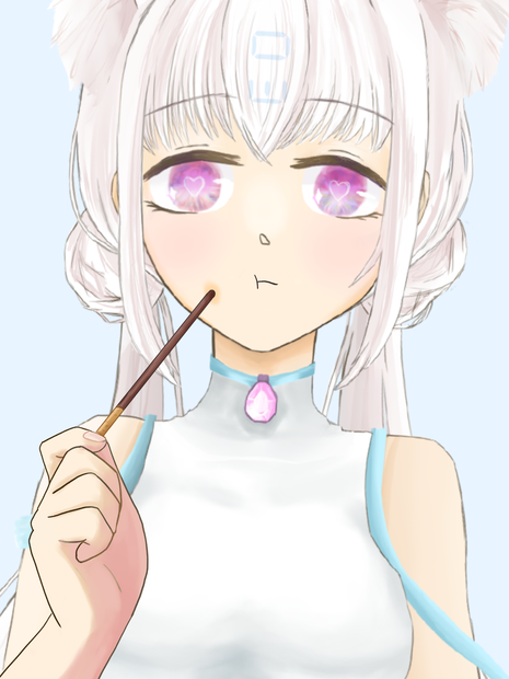 棒チョコ菓子もぐもぐ素材