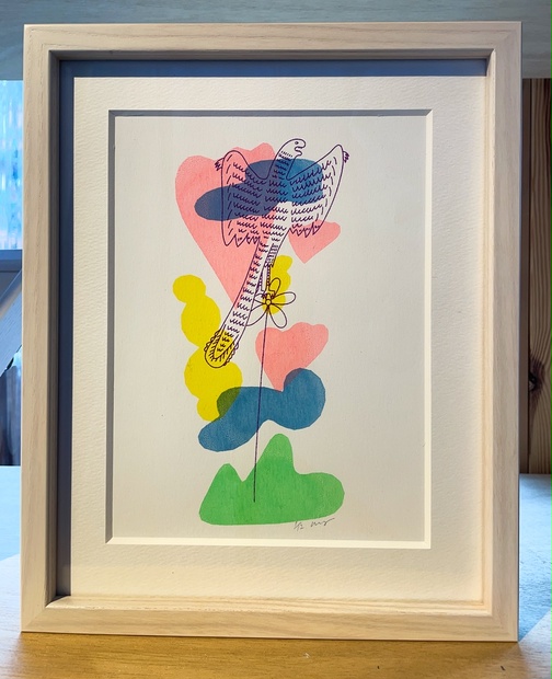 原画「始祖鳥」（シルクスクリーン）個展「版画のもと。」より