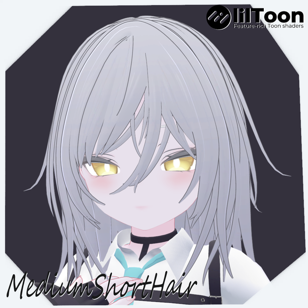 【VRChat向け】オリジナル3Dモデル「MediumShortHair」