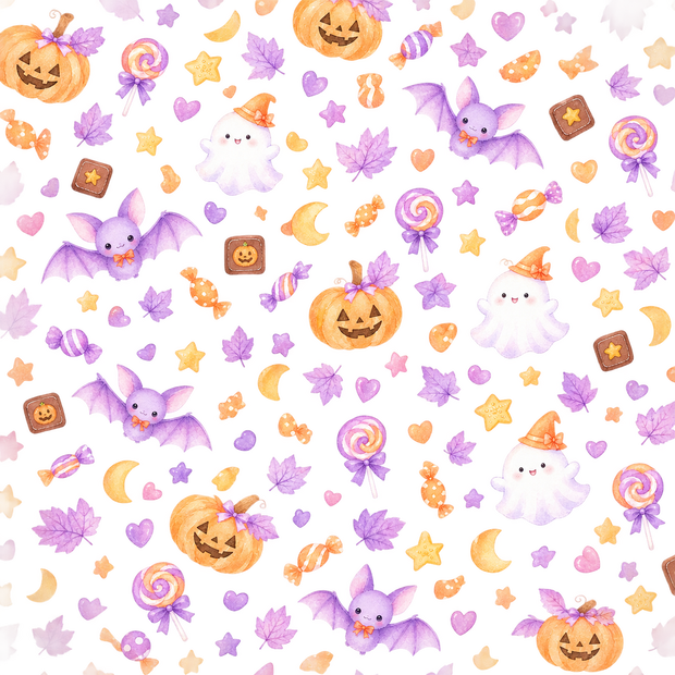 「Kawaii Halloween｜ハロウィン水彩デジタルペーパー