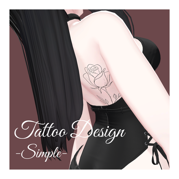 【Free】Tattoo Design -Simple-【全アバター対応可】
