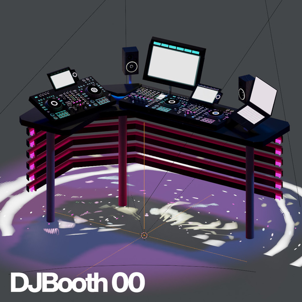 cluster向けVRMアバター 【 DJBooth ＆ HOM02 + DJBooth 一体型】