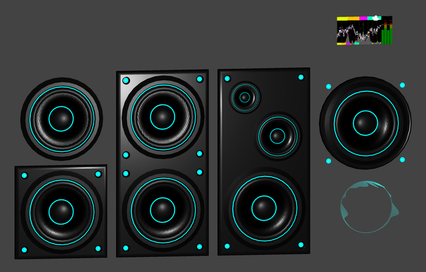 【AudioLink対応】光る動くスピーカーユニット-Speaker units-