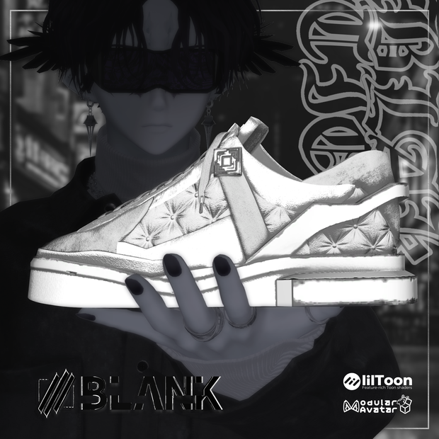 BLANK-BLAKTION スニーカー【9アバター MA対応】#fillinthe_BLANK_