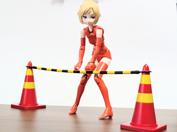 1/12 カラーコーン＆コーンバーセット 3Dモデル STLファイル(サポート付きあり)