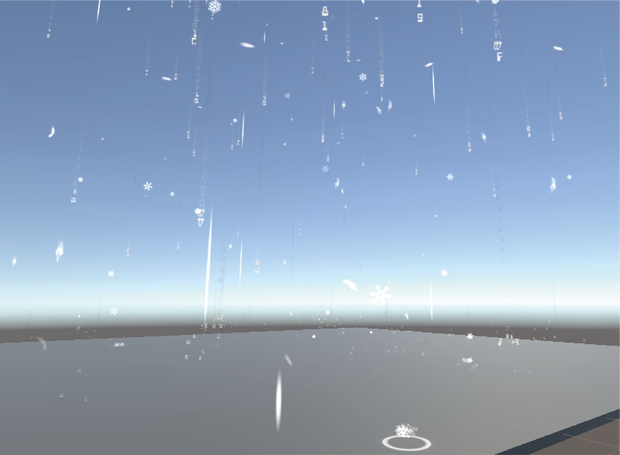 TimeLabo　ふりものパーティクル４種「 雪,雨,羽,プログラム 」 [VRChat想定]
