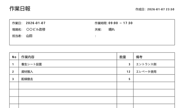 作業日報CSV → 提出用PDF変換ツール（Windows専用・exe）