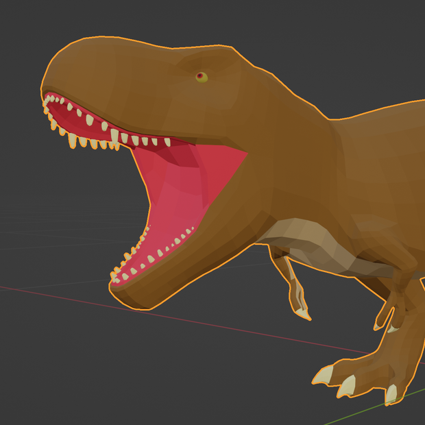 Low Poly Trex ティラノサウルス_002 3Dモデル