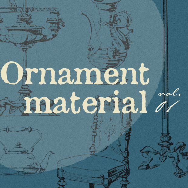 【装飾素材集】Ornament material vol.01｜白黒無料／金銀有料