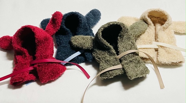 うさみみケープ(10cm・12cm・ちびぐるみ・にじぱぺっと・ちみけもます