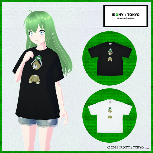 IRONY's TOKYO Tee 【Irrelevant Surprise】 Black