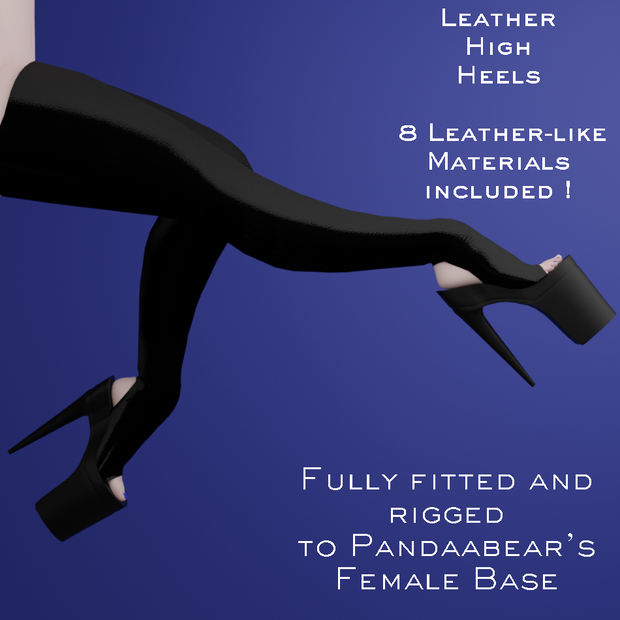 Leather High Heels (8 Preset Materials included)