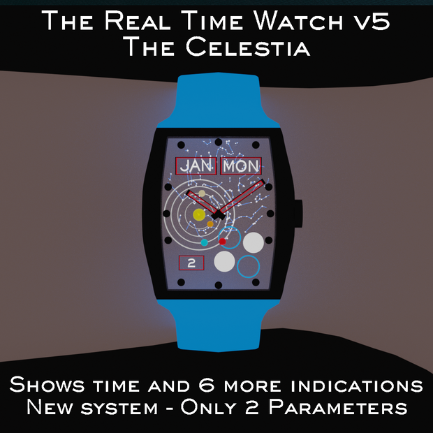 The Celestia Realtime Watch v5 system for VRChat 3.0. avatars