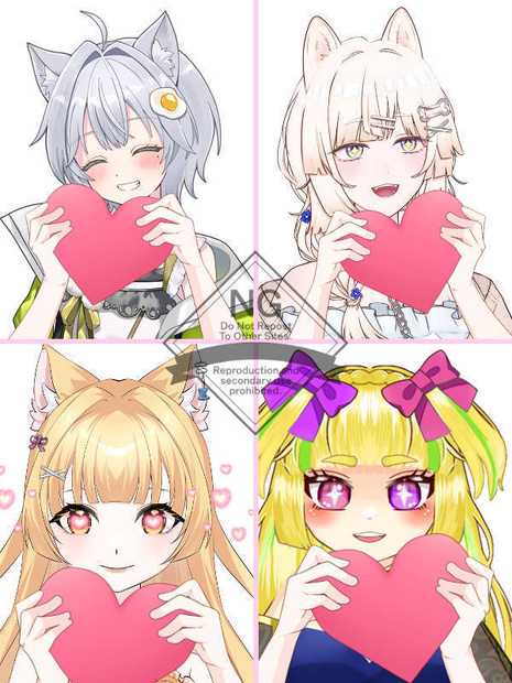 【Vtuber素材】高画質、商用利用権　ハートを持ってる手