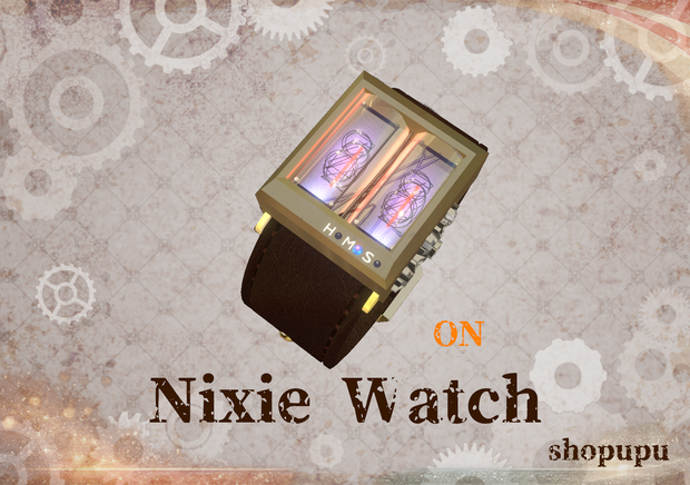 【VRChat】ニキシー管腕時計 Nixie Watch