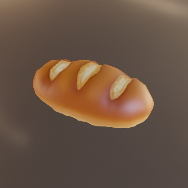 食べ物モデル　おいしいパン　F_001【オリジナル】