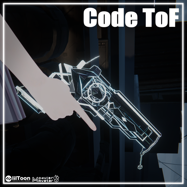【セール中】【VRChat】ギミック付き銃モデル「Code ToF」【MA対応】