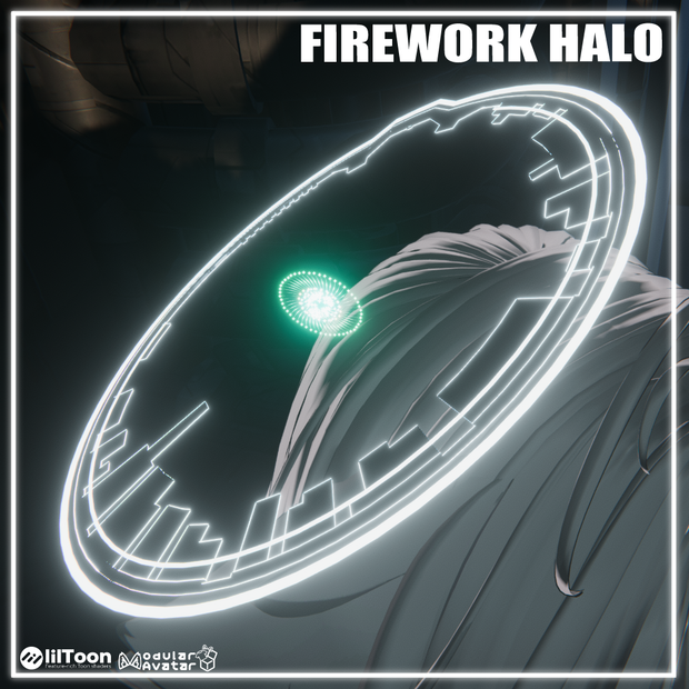 【セール中】【VRChat】FIREWORK HALO 【MA対応】