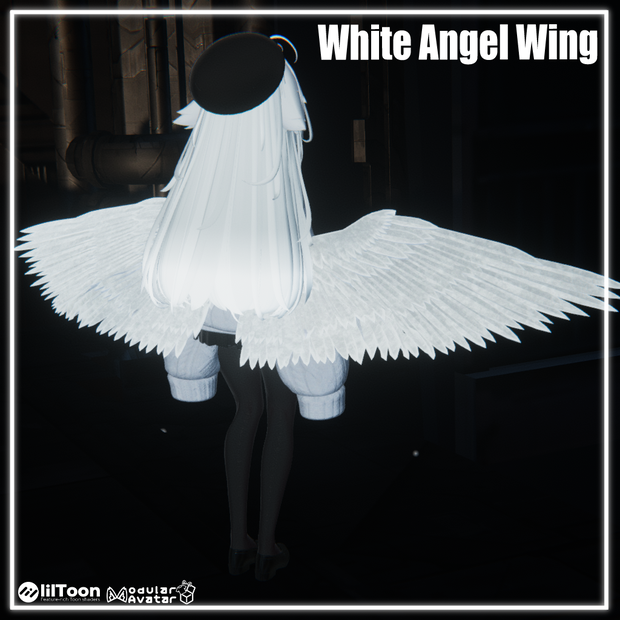 【セール中】【VRChat】White Angel Wing【MA対応】