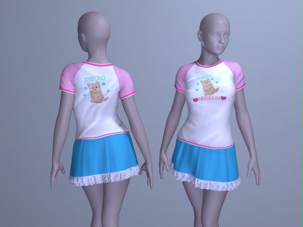 Tシャツとスカート