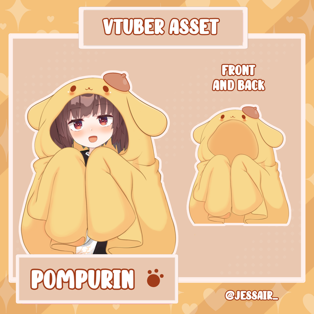 Sanrio Pompurin Blanket for Vtuber models [Vroid, Live2D, Pngtuber] 