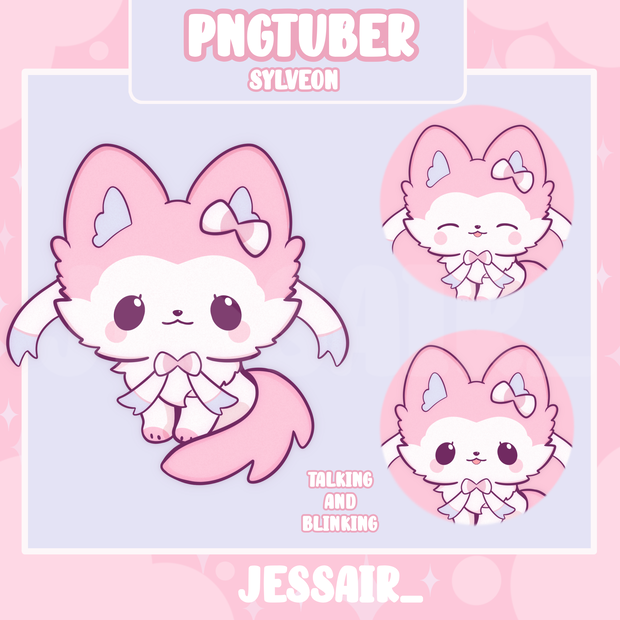 [PNGTUBER] Sylveon | pngtuber ready to use, veadotube mini, streamer, twitch, youtube, cute, pokemon