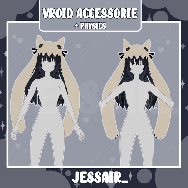 【VRoid】Cute Head Accesory | Hat | Pokemon | With Physics