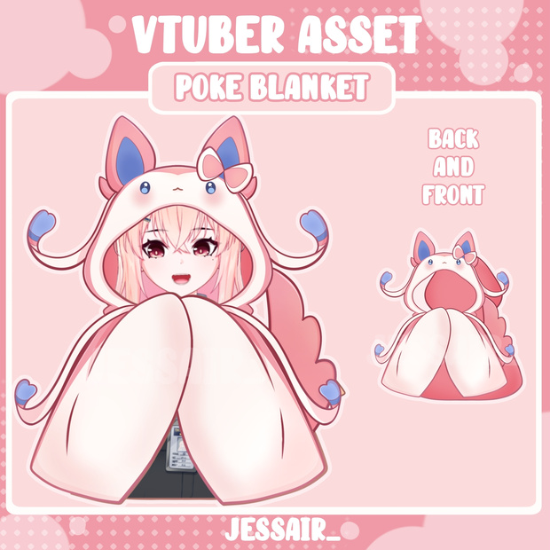 SYLVEON BLANKET | Vtuber Asset | For 3D, 2D and Pngtuber models | Pokemon