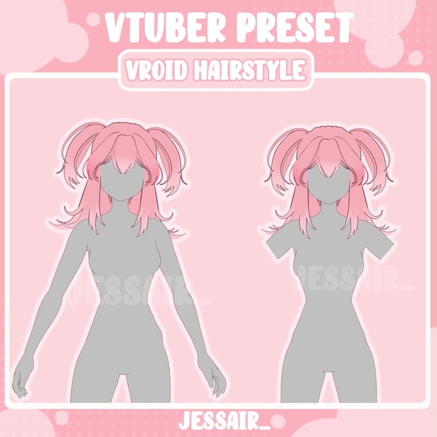 【VRoid Hairstyle Preset】Short Hair with Physics | Pigtails | Cute ...