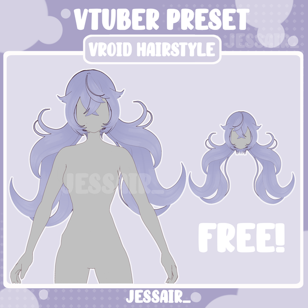 【VRoid Hairstyle Preset】Short Hair with Physics and Ponytails | Ponytails| Cute Vtuber Hairstyle |