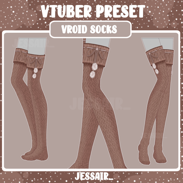 【VRoid アウトフィット】Winter-Christmas Thighs | Comfy, Fluffy | Cute, Halloween, Aesthetic | 