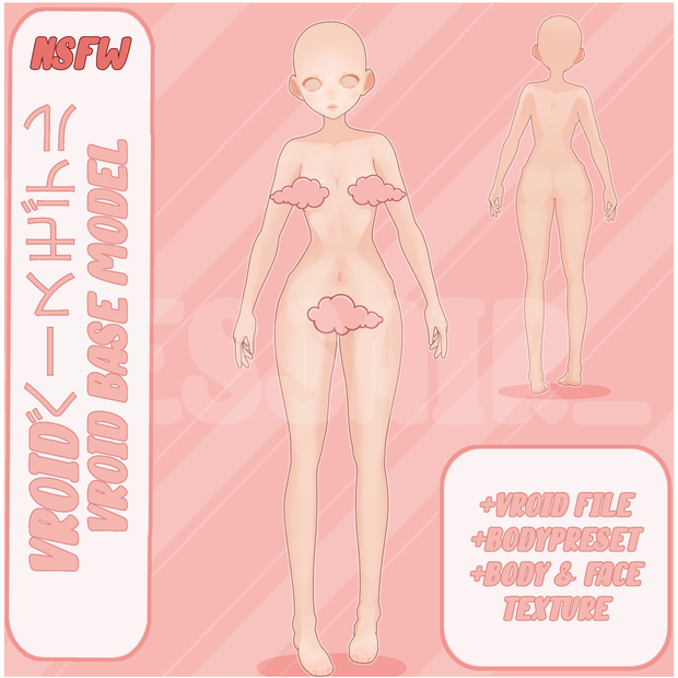 【NSFW VRoid Base Model】Girl/Female Vroid Base